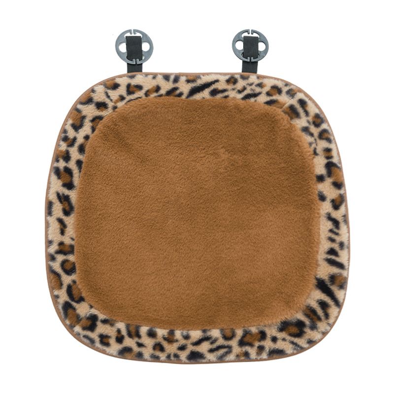 Fashion Print Car Soft Plush Leopard Steering Wheel Cover Winter Women Auto Interior Accessories Seat Pad_autovado.com