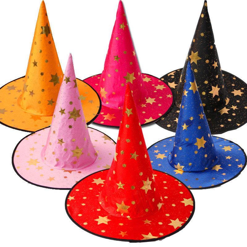 Unisex Halloween hat children adult masquerade dress up witch hat party supplies wizard hat witch hat_autovado.com