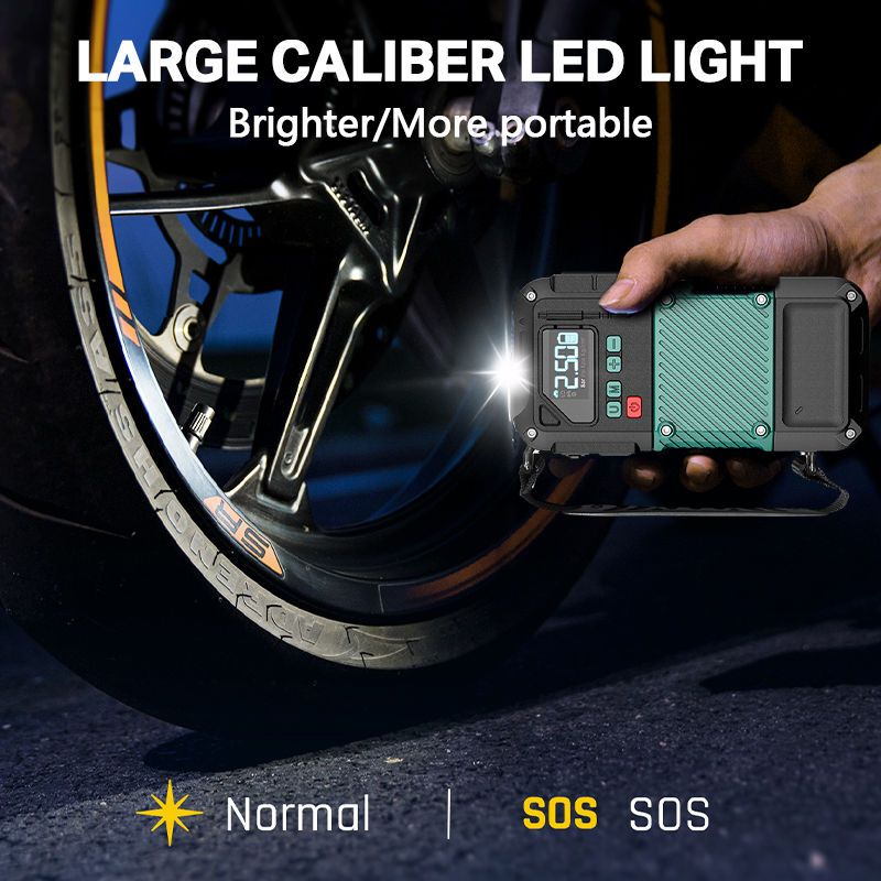 All In 1 Powerbank Train Jumper Jump Starter Power Bank Tire Inflator Rechargeable_autovado.com