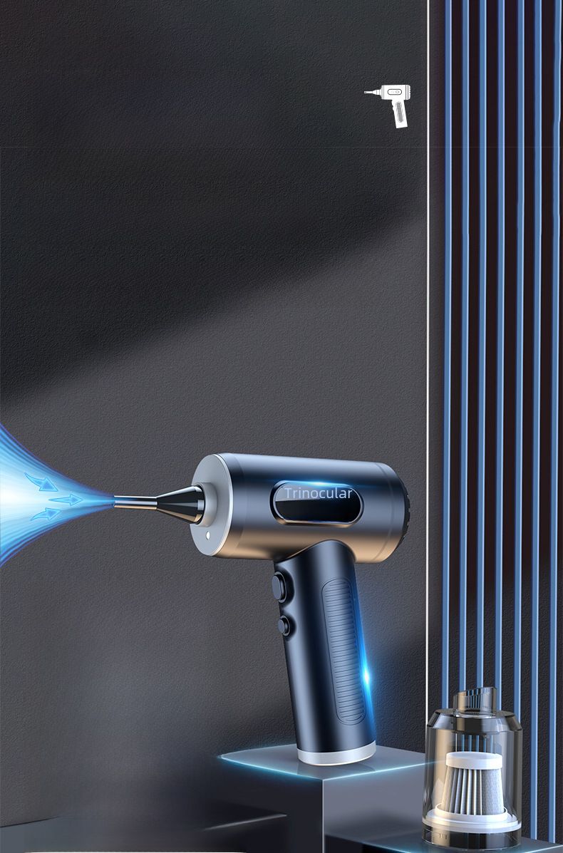 New dust blower blowing and suction integrated handheld high power 50000RPM portable vacuum cleaner for car with digital display_autovado.com