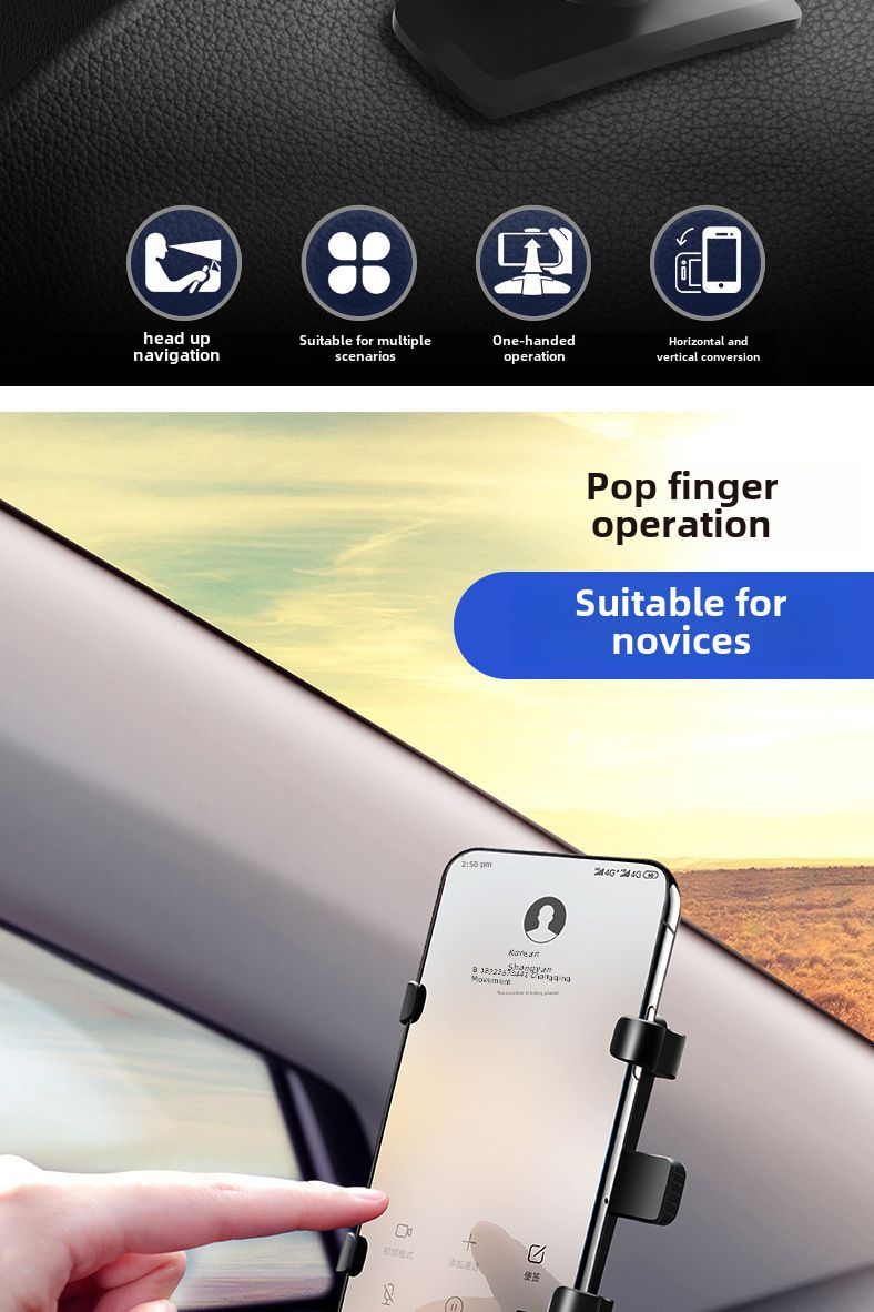 Cross-border car mobile phone bracket car multi-function rotating car dashboard rearview mirror navigation bracket wholesale_autovado.com