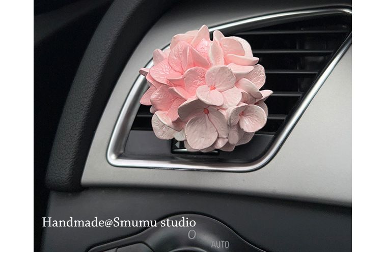 Pink Embroidered Ball Float Carrying Aromatherapy Stones Girls, Interior Accessories For Cars, Air Vents, Instagram_autovado.com