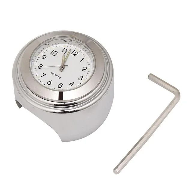 Dustproof Quartz Aluminum Alloy Motorcycle Luminous Time Table Universal Car Handlebar Clock_autovado.com