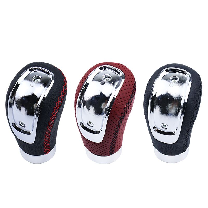 Hot Selling Universal Car PU Rod Ball Handball Genuine Leather Knob 3 Gear Shift Head_autovado.com