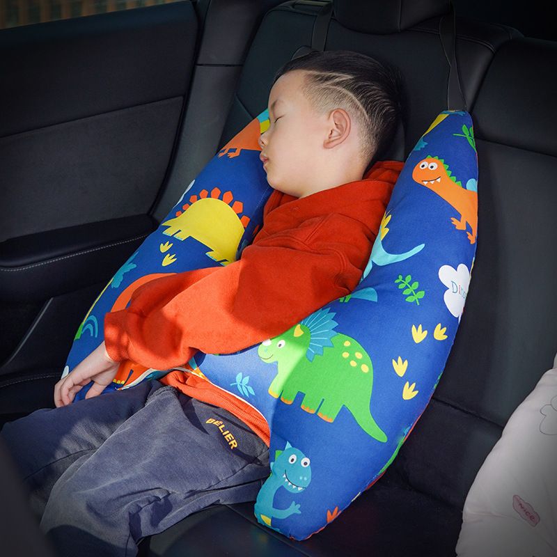 Car sleeping pillow pillow dual-purpose breathable car adult adult children washing pillow car supplies head support_autovado.com