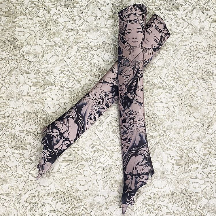 AB Pillar Self-adhesive Back Adhesive Tattoo Flower Arm Personalized Hand-painted Beauty Color Change And Interior_autovado.com