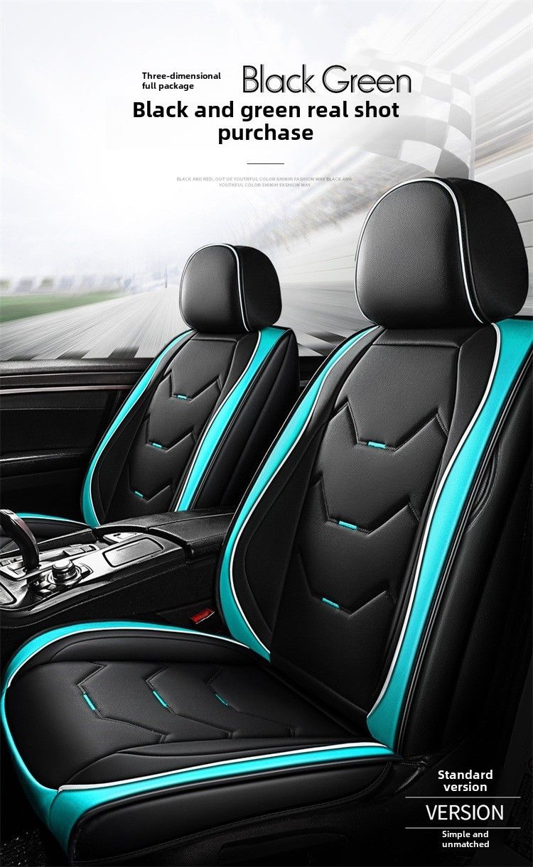 Car Cushion Four Seasons Suitable Cute All-inclusive Seat Cover Summer Full-enclosed Seat Cushion Goddess Leather Seat Cover New_autovado.com