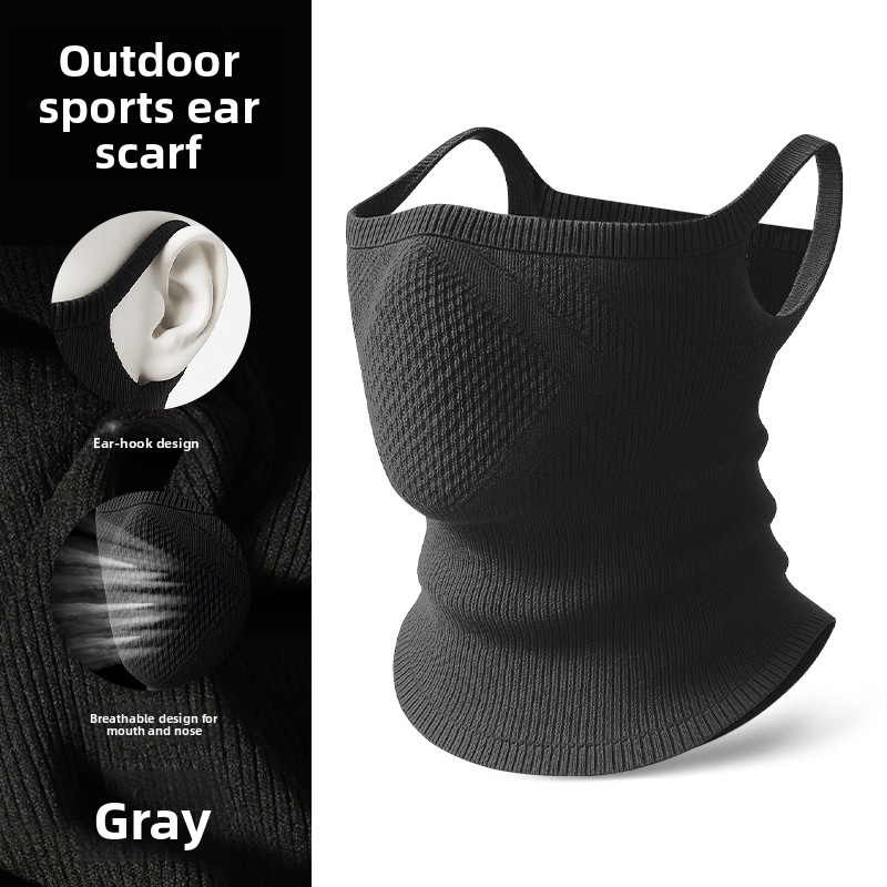 Winter Mountaineering Cold-Proof For Women, Electric Bike Riding Warm Neck Gaiter, Nylon Seamless Ear-Hanging Face_autovado.com