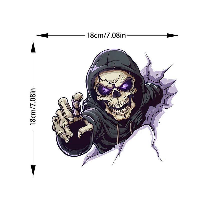 Halloween ghost face car stickers animal stickers motorcycle scratch cover creative body stickers_autovado.com