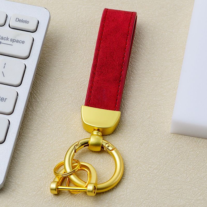 Vintage Leather Leather Car Keychain_autovado.com