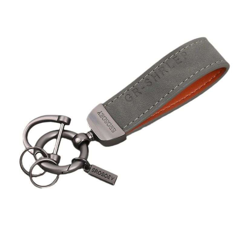 Suede Car Keychain Pendant Creative Personality Simple Key Chain Ring Men And Women Couple Lanyard Waist Hanging_autovado.com