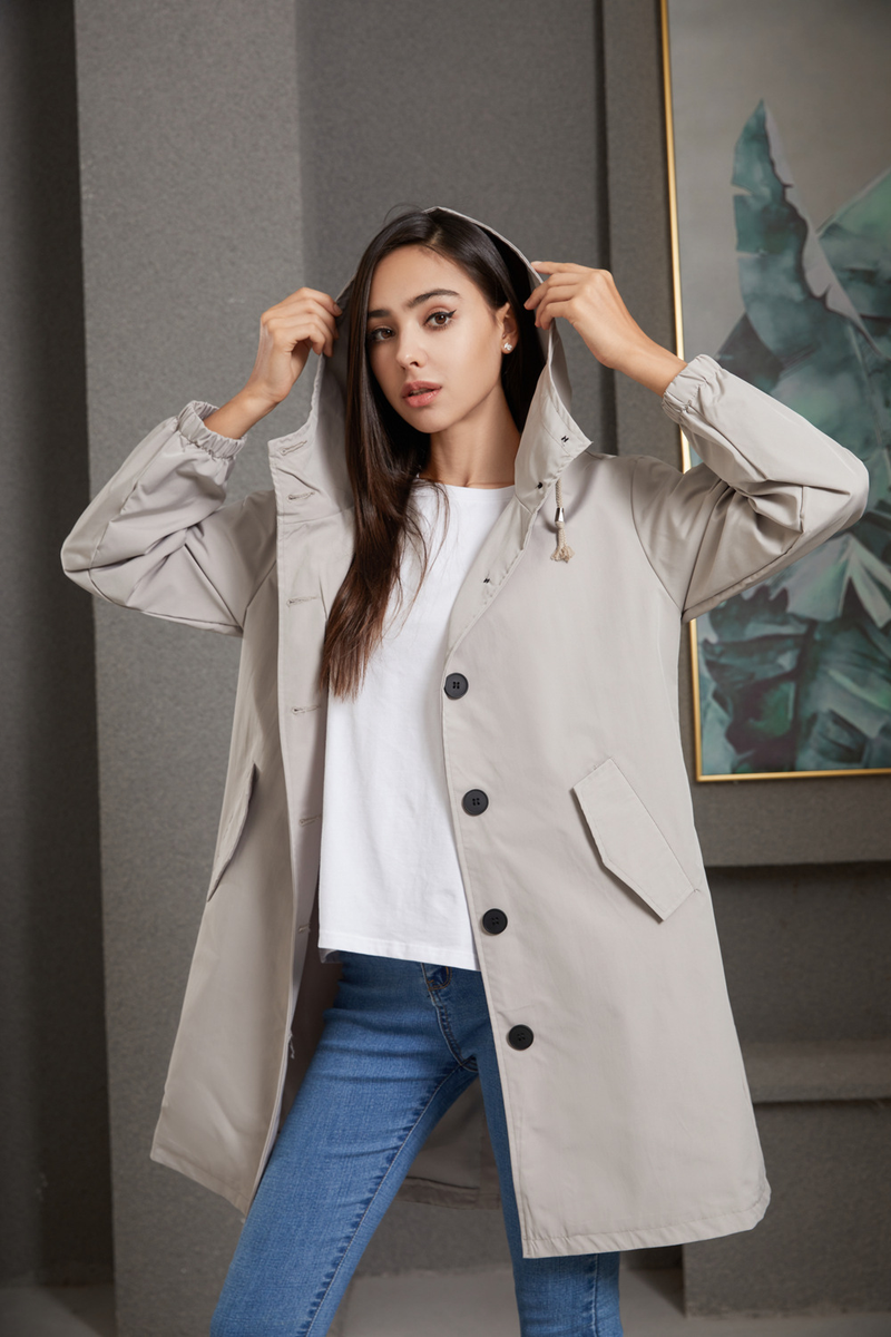 new anti splash hooded windbreaker women's casual long coat women's loose large size outdoor windbreaker 23_autovado.com