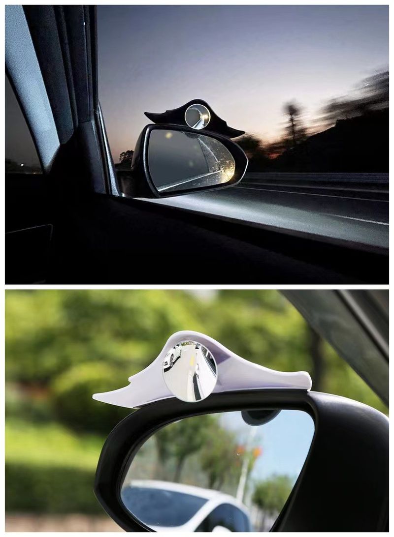 Car Rearview Eyebrow Small Round Integrated Reflective Blind Spot Reversing Mirror Rain Shield Waterproof Artifact_autovado.com