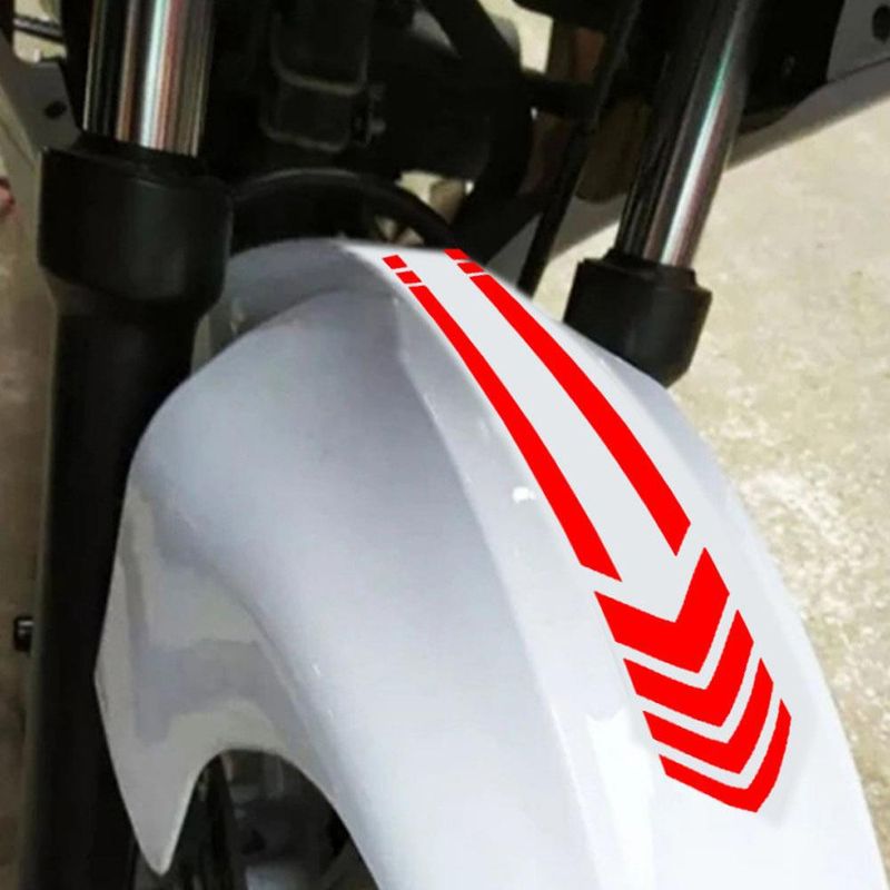 Motorcycle Mudguard, Body Reflective Arrow Line Warning Sticker, Electric Car A313_autovado.com