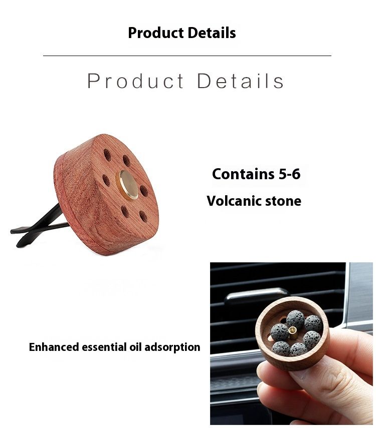 New Perfume Solid Wood Vehicle Mounted Air Outlet Diffuser Creative Car Fragrance Essential Oil Fragrance Folder Essential Oil Fragrance Stone_autovado.com