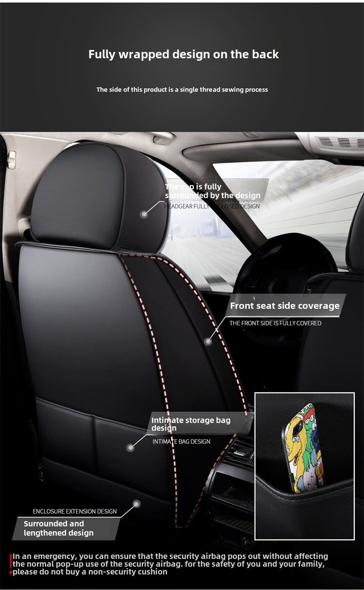 Car Cushion Four Seasons Suitable Cute All-inclusive Seat Cover Summer Full-enclosed Seat Cushion Goddess Leather Seat Cover New_autovado.com