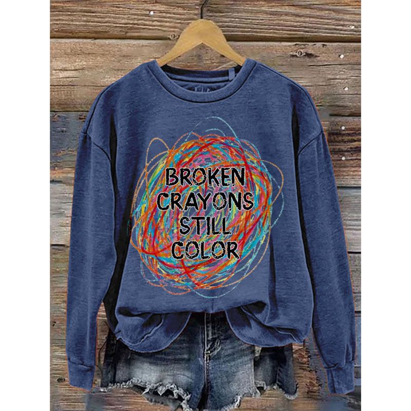 Women's Clothing round neck printed sweatshirts spring and autumn hot selling casual all match long sleeved men's and women's tops_autovado.com