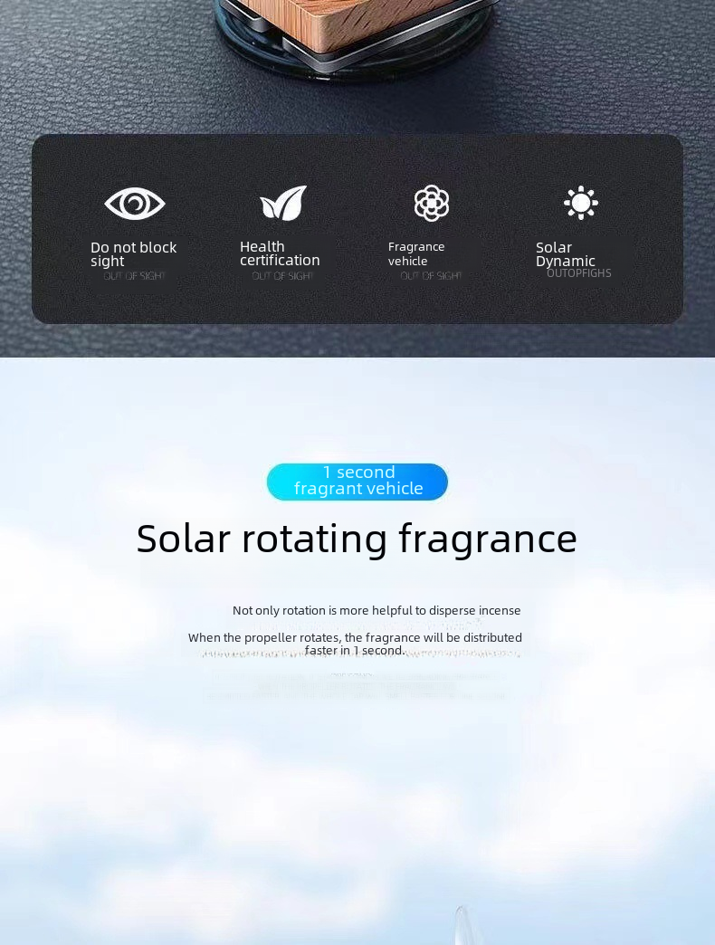 New Perfume Car Perfume Creative Solar Aircraft Aromatherapy Solid Car Rotary Decoration Car Interior Aromatherapy Accessories_autovado.com