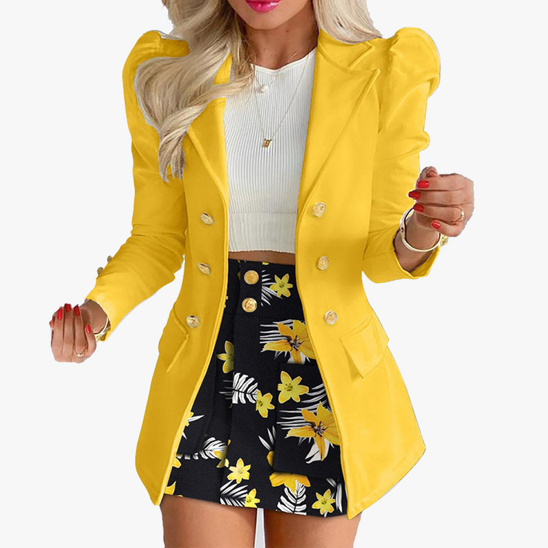 new women's clothing printing elegant temperament commuting slim suit suit_autovado.com