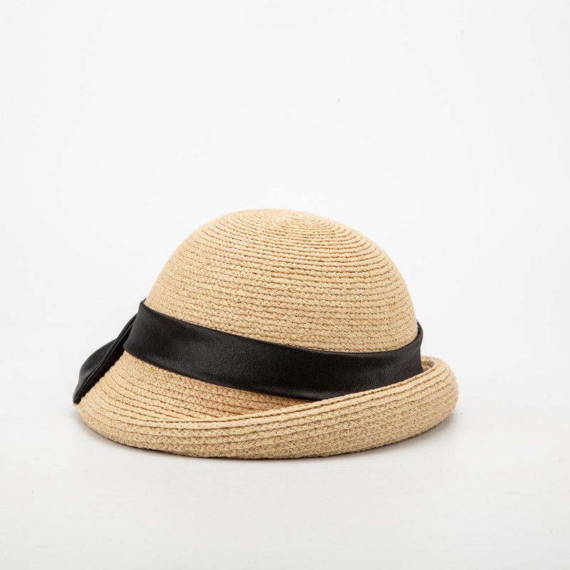Hot Sale Women Raffia Straw Hats Ribbon Bow Blower Ladies Summer Fedora Outdoor Sun wedding Party Hat_autovado.com