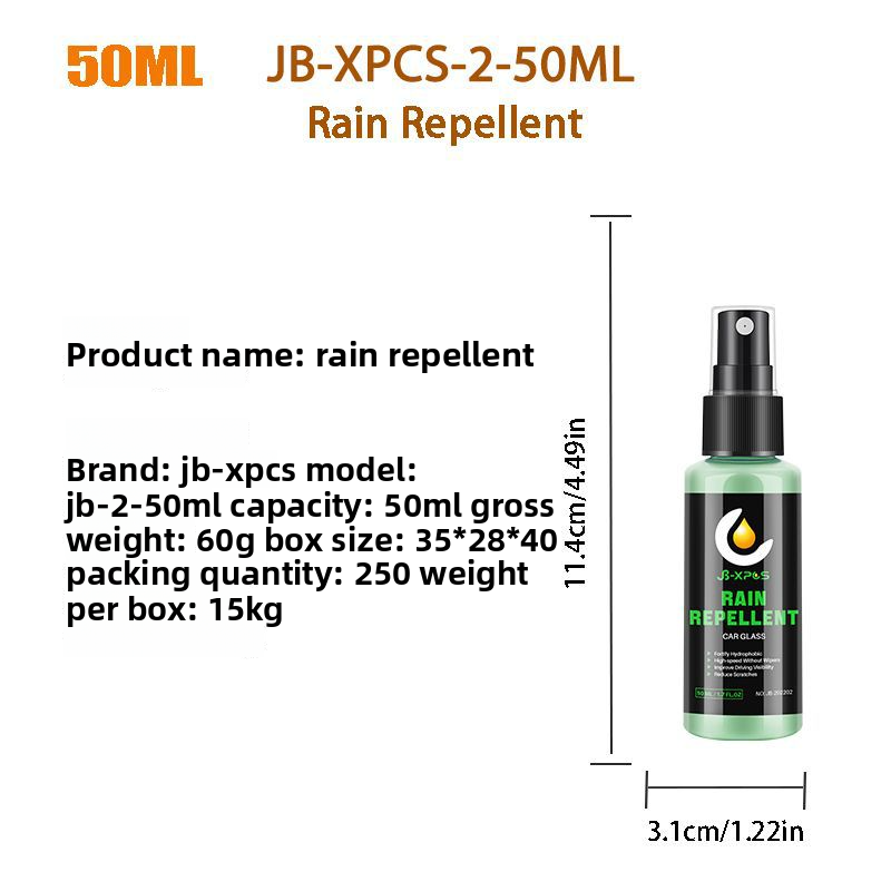 JB-XPCS-2 Car Glass Rainproof Agent Windshield Nano Coating Spray Waterproof Wiper_autovado.com