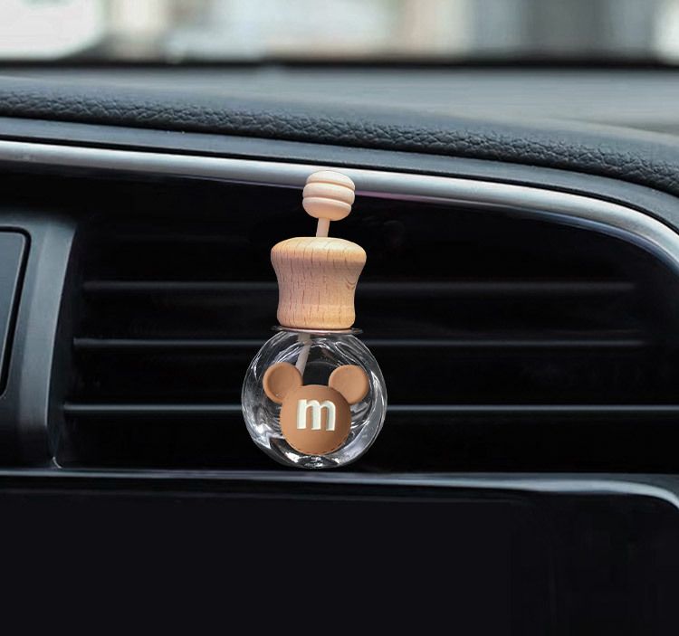 Cartoon milk tea car perfume bottle empty bottle Internet celebrity car air outlet aromatherapy clip ins decoration decoration supplies_autovado.com
