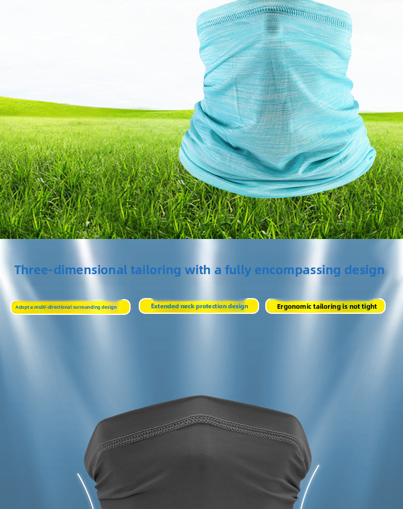 Ice Silk Sun Protection Neck Gaiter Summer Outdoor Headscarf Triangle Scarf Breathable Ear Hanging Face Head Cover_autovado.com