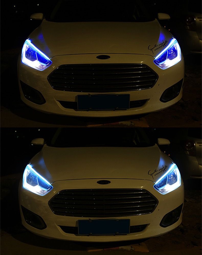 Car Daytime Running Ultra-Thin Guide Flowing Turn Signal Universal LED Silicone Light Strip No Disassembly Required_autovado.com