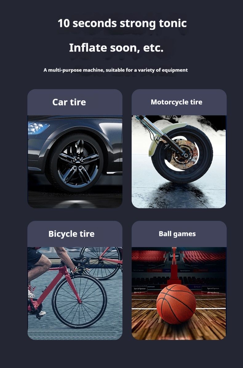 Outdoor sports, travel, car, motorcycle, inflation pump, portable, intelligent, wireless, digital display, inflator, multifunctional tire, emergency_autovado.com