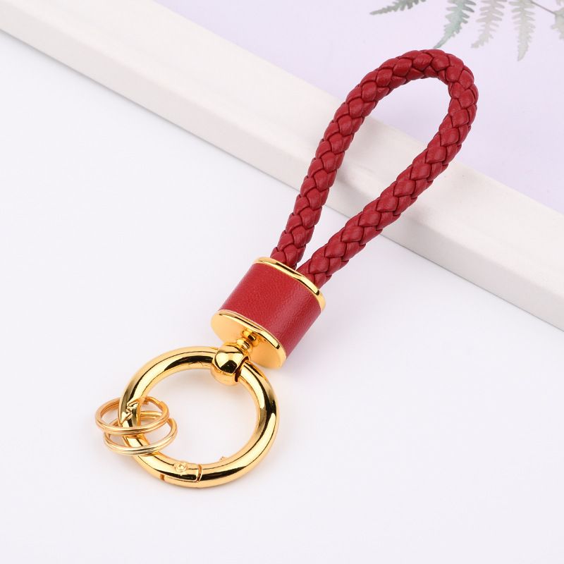 Fashion Braided Rope Anti Lost Keychain Chain Personalized Car Keychain Female Cute Women's Bag Key Pendant_autovado.com