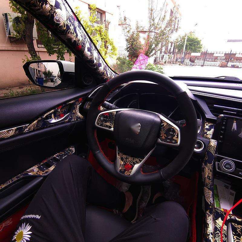 Auto Self-adhesive Adhesive Backed Embroidery, China-Chic Car Stickers, Interior Decoration Modification, Jdm Style, Abc_autovado.com