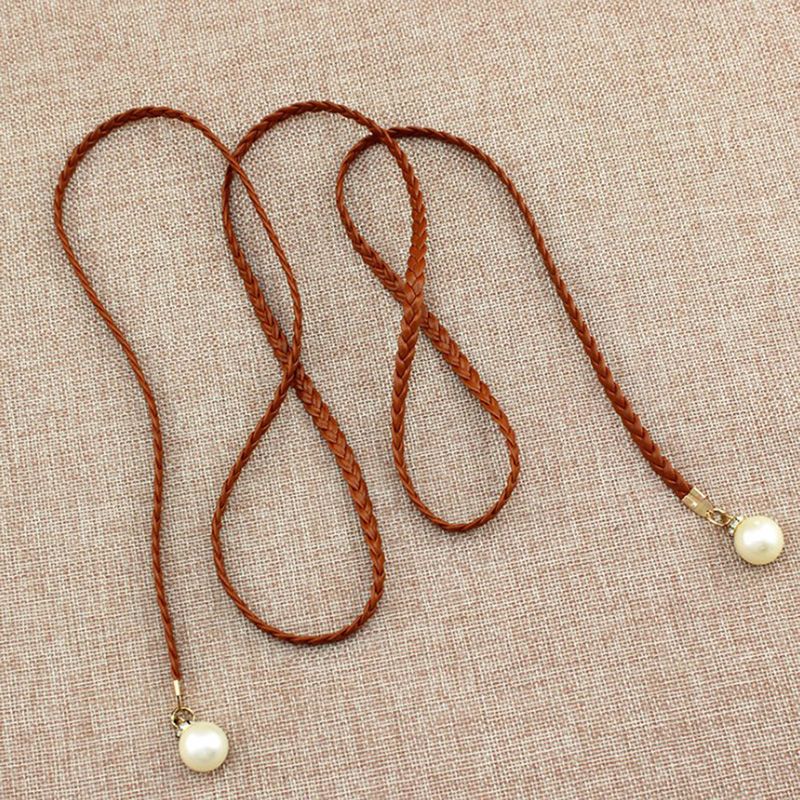 HOT New Female Chain Thin Belt Simple Decoration Tie With Dress Long Waist Rope Knotted Vintage Dresses String Waistband_autovado.com