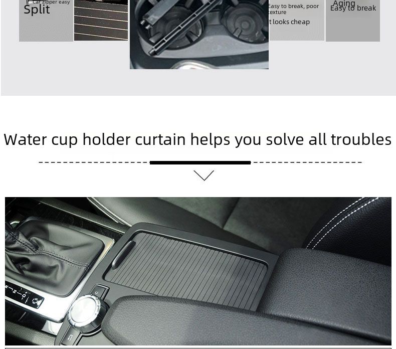 Applicable to Mercedes-Benz C- Class E-Class Water Cup Holder Pull Plate W204 W212 Central Control Storage Cover Plate Water Cup Holder Cover Plate_autovado.com
