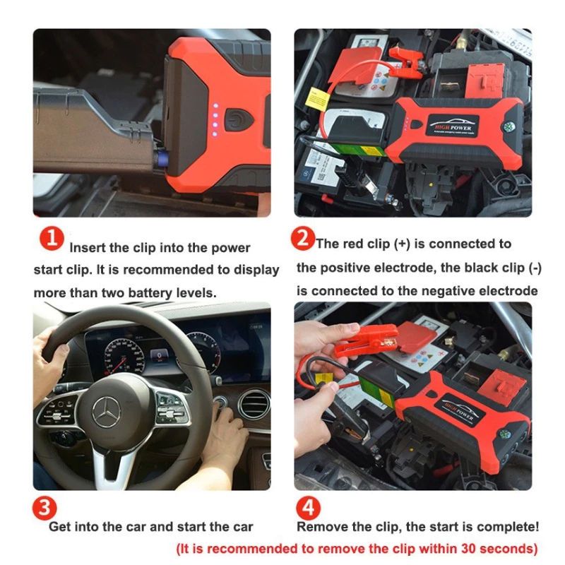 99800mAh 12V Air Pump Portable Emergency Multi-function Rechargeable Battery Jump Starter Power Bank Car Jumper With LED_autovado.com