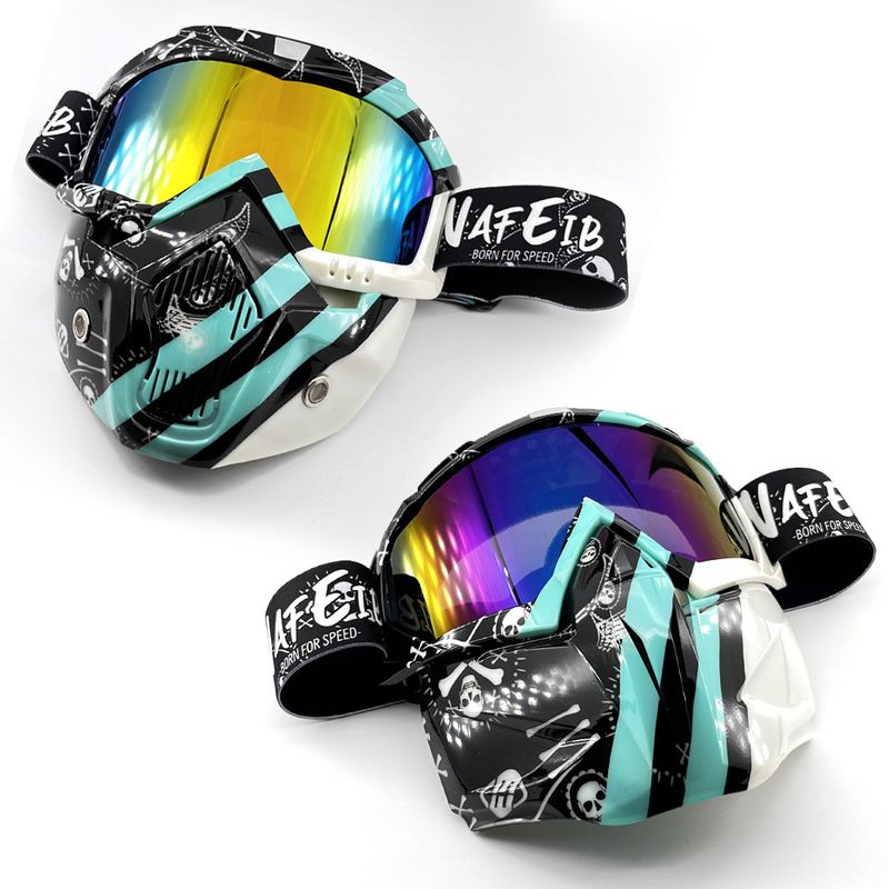 NAFEIB Multi-Purpose Sports Goggles With Interchangeable Lenses - Windproof UV Protection Anti-Glare Mask For Cycling Skiing Outdoor Activities_autovado.com