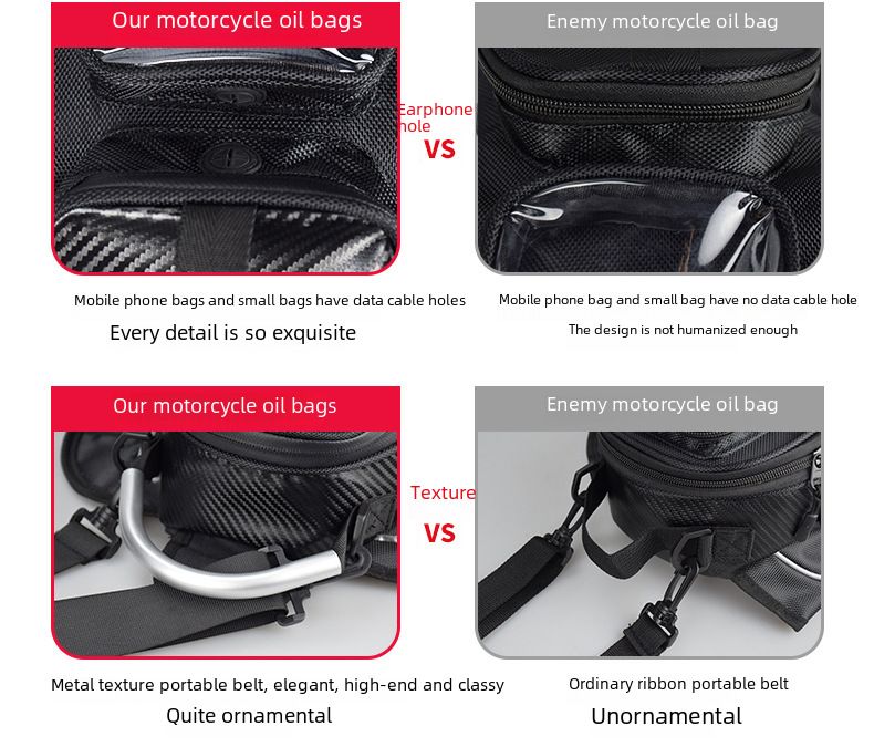 Motorcycle Magnet Bag Touch Navigation Fuel Bag Dustproof Bag Motorcycle Fuel Bag Knight Satchel Waist Bag Equipment_autovado.com