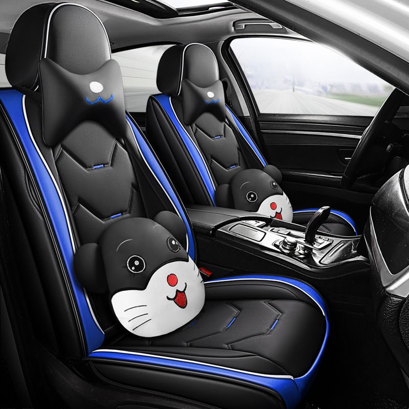 Car Cushion Four Seasons Suitable Cute All-inclusive Seat Cover Summer Full-enclosed Seat Cushion Goddess Leather Seat Cover New_autovado.com