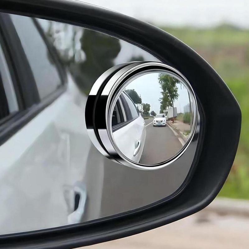 Car Rearview Small Circular Reverse Magic Device, Blind Spot, High-definition Waterproof Auxiliary Mirror, 360 Degree_autovado.com