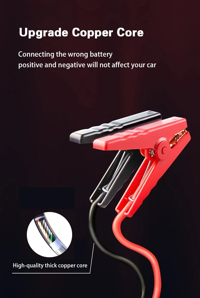 26000mah Car Jump Starter Emergency Starting Power Supply Outdoor Travel 12V Portable Mobile Electric Lighting Sets_autovado.com