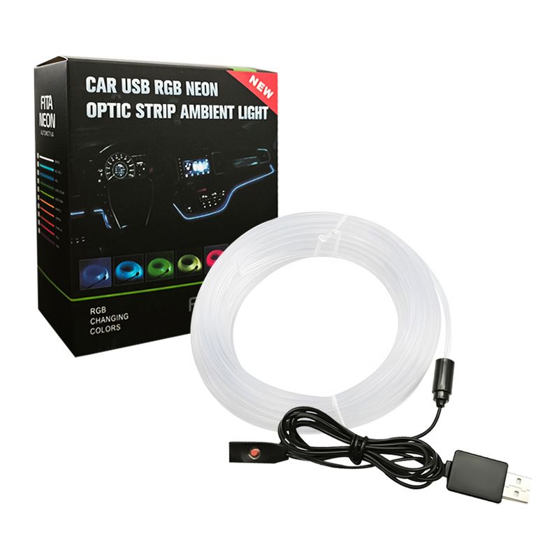 New Universal Atmosphere Car Interior Fiber Optic Ambient Modified Central Control Dashboard Decorative Light_autovado.com