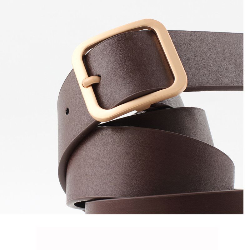 HOT PU Leather Belt Women Square Pin Buckle Black Belts for Jeans Pants Chic Brand Vintage Strap Female Waistband_autovado.com