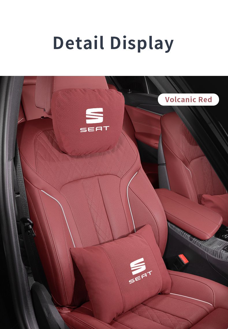 For FR Leon Ibiza Alhambra Arona Arosa Ateca Cordobe Exeo Tarraco Toledo Car Headrest Support Seat Soft Neck Pillow_autovado.com