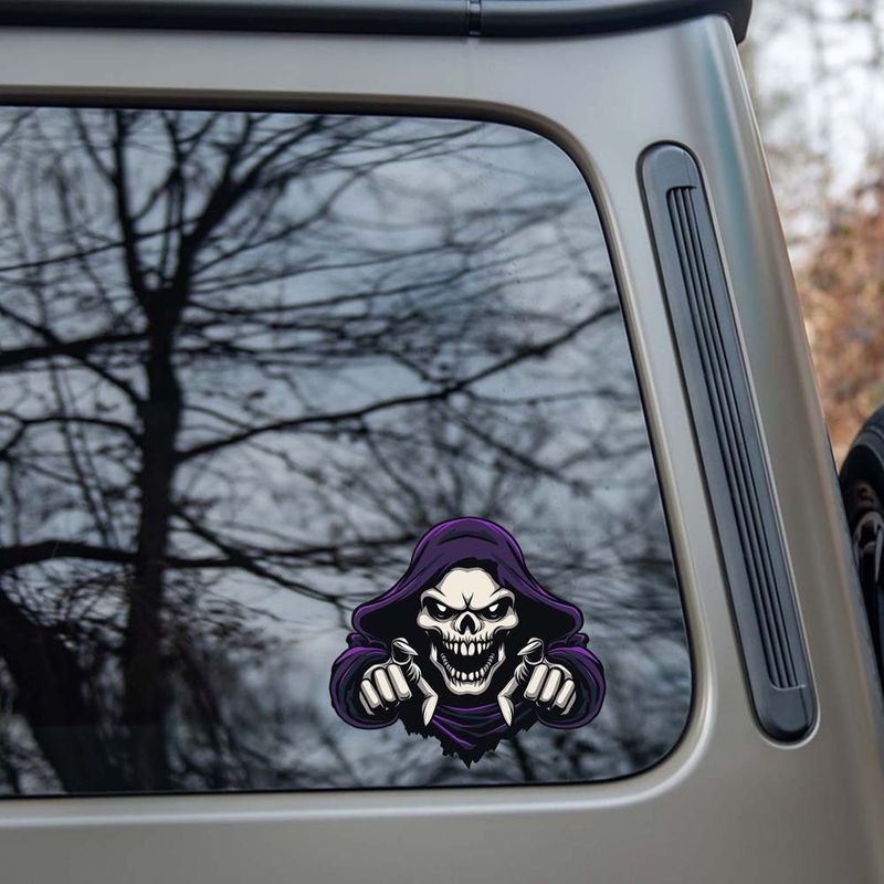 Halloween ghost face car stickers animal stickers motorcycle scratch cover creative body stickers_autovado.com