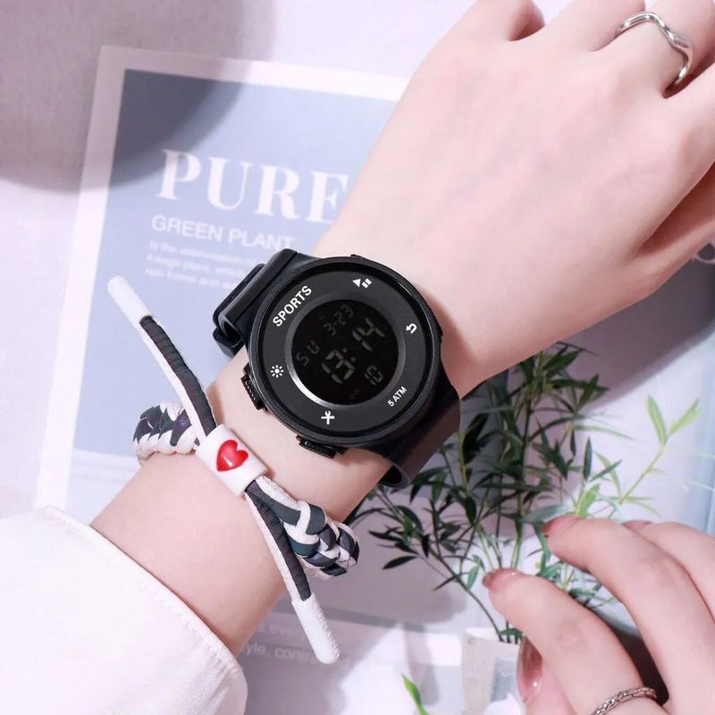 Waterproof Luminous Electronic Watch Men's Trendy Female Student Teenager Multifunctional Sports Watch Shake Face _autovado.com