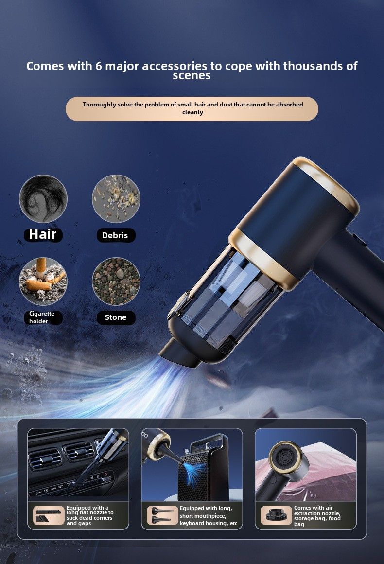 Car vacuum cleaner suction and blowing integrated wireless large suction vacuum cleaner charging car household electric dust blower_autovado.com