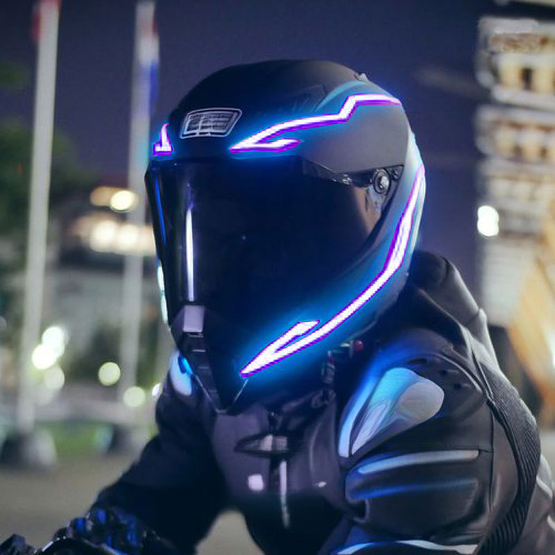 same motorcycle Riding safety LED light strip Motorcycle helmet cold light-emitting_autovado.com