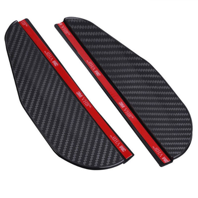 New Carbon Fiber Car Rearview Mirror Eyebrows (2-piece Set), One Pair Of Reverse Mirrors, Sun And Rain Shields_autovado.com