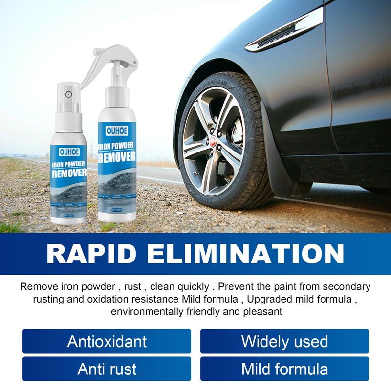 OUHOE Auto Iron Powder Rust Remover Spray Rust Remover Auto Products Stain Remover Rust Remover Cleaning Products_autovado.com