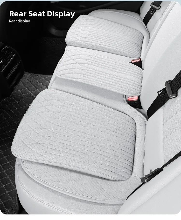 New Breathable Nappa Leather Non-slip Car Sponge High Rebound Pad Cushion Four Seasons Universal Auto Seat_autovado.com