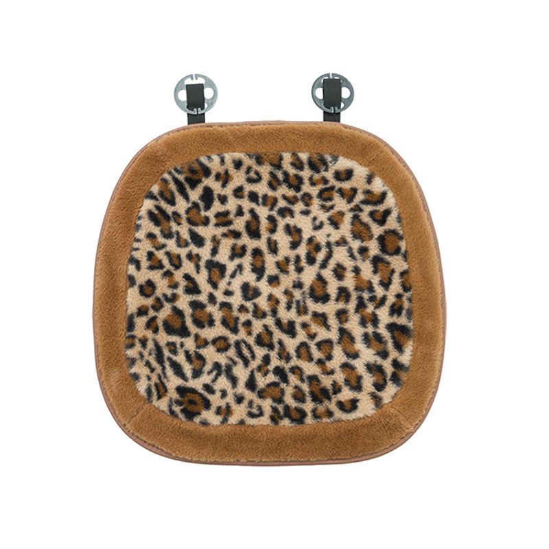 Fashion Print Car Soft Plush Leopard Steering Wheel Cover Winter Women Auto Interior Accessories Seat Pad_autovado.com